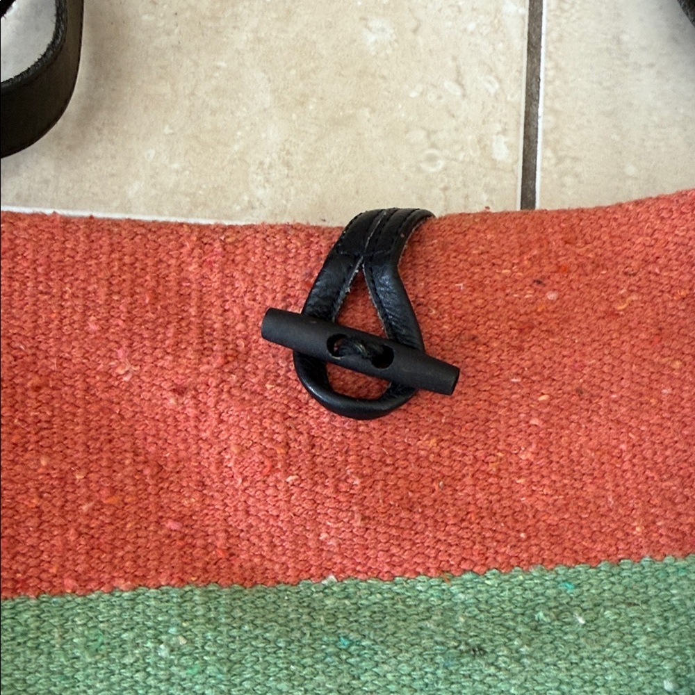 RAJ Anthropologie Woven Carpet Kilim Messenger Crossbody Bag Made in India - Picture 6 of 10